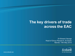 The key drivers of trade across the EAC