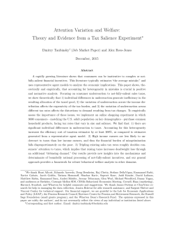 Attention Variation and Welfare: Theory and Evidence from a Tax