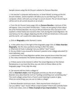 Sample lesson using the art docent website