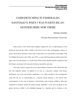 codeswitching in esmeralda santiago`s when i was