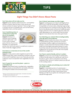 Eight Things You Didn`t Know About Pasta