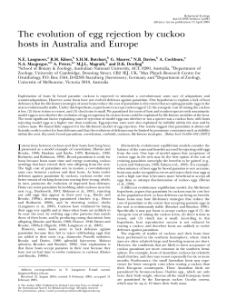 The evolution of egg rejection by cuckoo hosts in