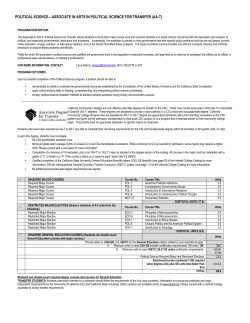 political science&mdash;associate in arts in political