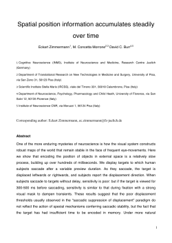 Spatial position information accumulates steadily over time and