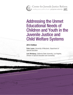 Addressing the Unmet Educational Needs of Children and Youth in
