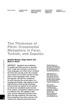 The Thickness of Pitch