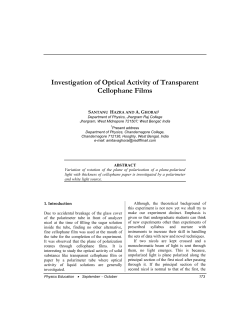Investigation of Optical Activity of Transparent Cellophane Films
