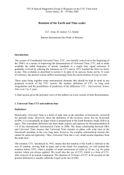 Rotation of the Earth and Time scales