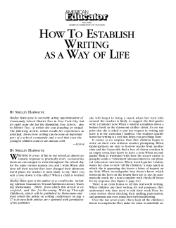How to Establish Writing as a Way of Life