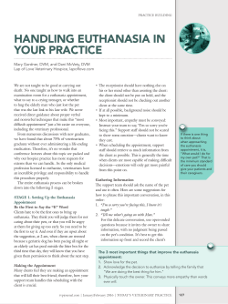 handling euthanasia in your practice