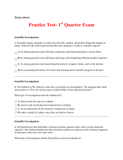 Practice Test- 1 Quarter Exam