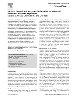 Intrinsic dynamics of enzymes in the unbound state and relation to