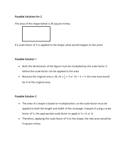Possible Solutions for 2. The area of the shape below is 36 square