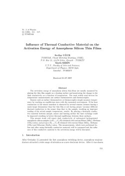 Influence of Thermal Conductive Material on the Activation Energy of