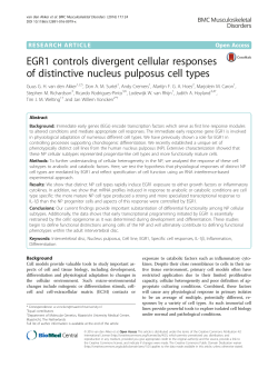 EGR1 controls divergent cellular responses of distinctive nucleus