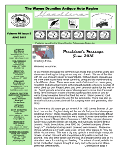President`s Message June 2015