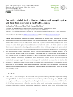 Convective rainfall in dry climate: relations with synoptic systems