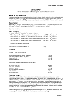 Dukoral, Oral suspension