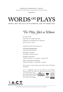 Tis Pity She`s a Whore - American Conservatory Theater