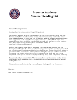 Summer Reading 2014
