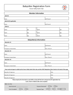 Babysitter Registration Form