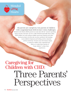 Caregiving for Children with CHD