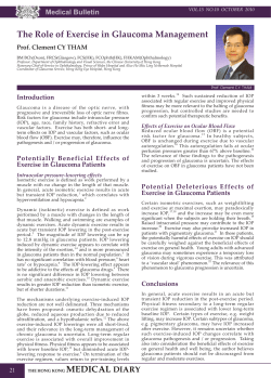 The Role of Exercise in Glaucoma Management