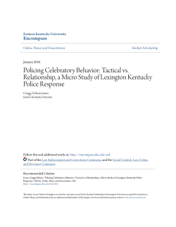 Policing Celebratory Behavior: Tactical vs - Encompass