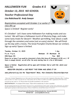 HALLOWEEN FUN Grades K-5