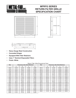 mfrfg series return filter grille specification chart