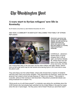 A wary start to Syrian refugees` new life in Kentucky