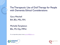 The Therapeutic Use of Doll Therapy for People