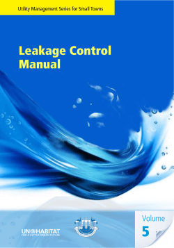 Leakage Control Manual. Volume 5