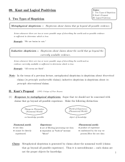 09. Kant and Logical Positivism