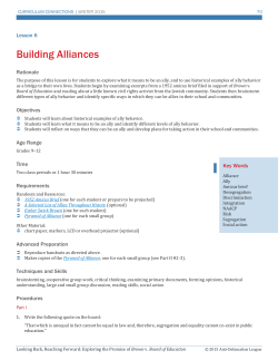 Building Alliances - Anti