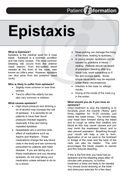 Epistaxis - Chesterfield Royal Hospital