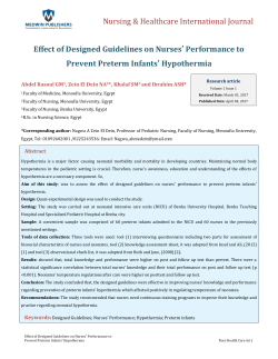 Performance to Prevent Preterm Infant