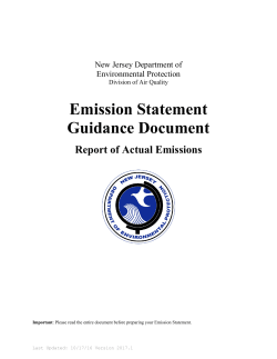 Emission Statement Guidance Document