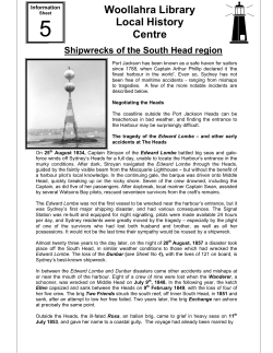 Shipwrecks of the South Head region
