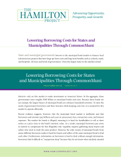 Lowering Borrowing Costs for States and Municipalities Through