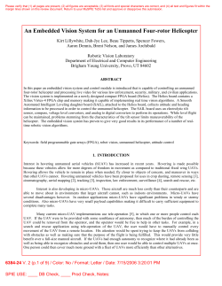 An Embedded Vision System for an Unmanned Four