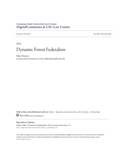 Dynamic Forest Federalism - DigitalCommons @ LSU Law Center