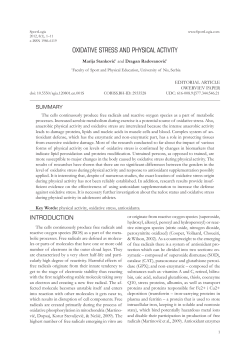 oxidative stress and physical activity