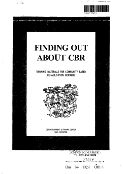 Finding out about CBR : training materials for