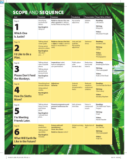 Time Zones 3 Scope and Sequence