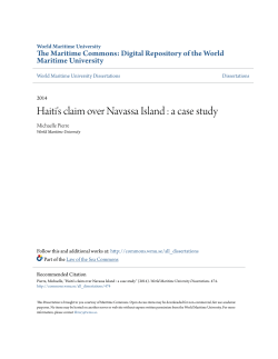 Haiti`s claim over Navassa Island : a case study
