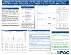 boiling point distribution of hydrocarbons and sulfur or nitrogen of