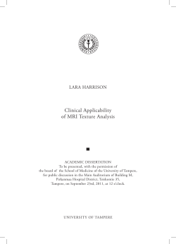Clinical Applicability of MRI Texture Analysis