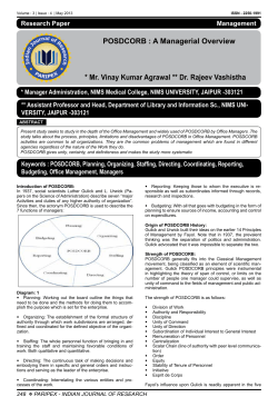 POSDCORB - World Wide Journals