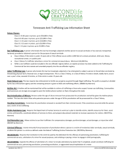 Anti-Trafficking Laws - Second Life Chattanooga